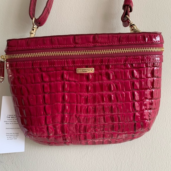 Brahmin Belt bag Fuschia La Scala Pink Croc - Picture 11 of 16